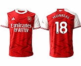 2020-21 Arsenal 18 MONREAL Home Thailand Soccer Jersey,baseball caps,new era cap wholesale,wholesale hats